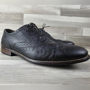 Nunn Bush Mens Black Leather Wingtip Oxford Mens Size 11 #84637